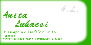 anita lukacsi business card